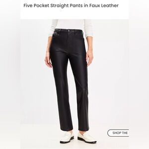 Faux Leather Black Pants